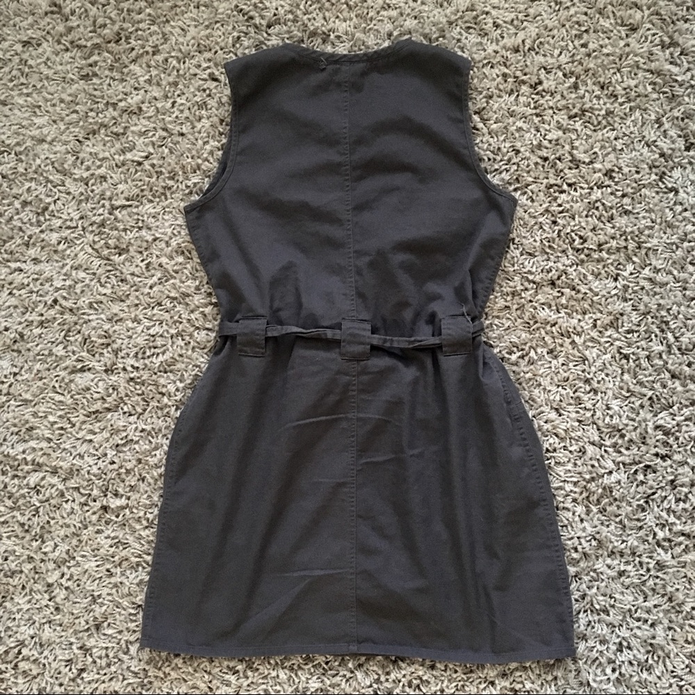Gap cotton mechanic zipper tie dress minimal punk - Picture 2 of 4